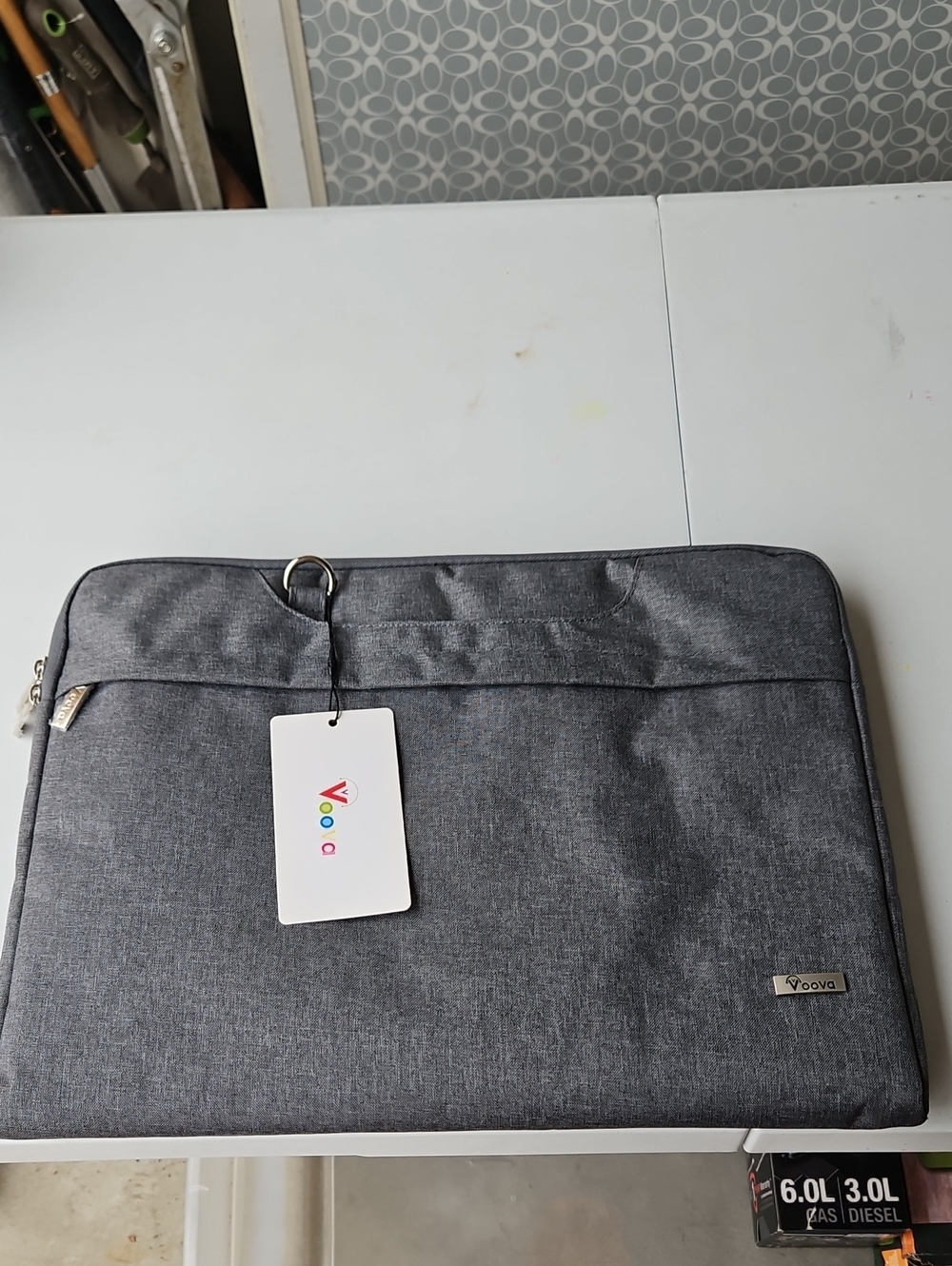 Gray Men’s Laptop Sleeve - Padded Protective Bag 16"